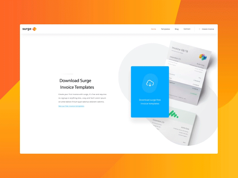 Surge Homepage Motion 2 interaction web ux ui productdesign motion mograph mobile minimal landingpage