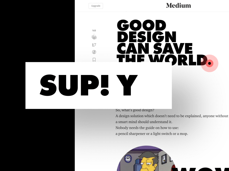 Good design can save the world. animation app illustrator interaction ios mobile mograph motion portfolio ui ux web