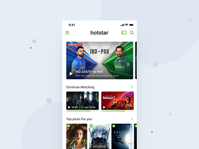 Hotstar - Specials animation interaction interactive ios mobile mograph motion product design ui ux