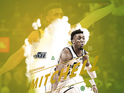 donovan mitchell basketball mvp nba photoshop poster design sports design sports poster utah jazz