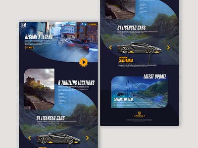 Racing Game Website car game design game mobile game racing game video game website website concept
