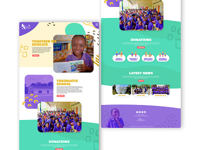 School Website design education school vibrant web design website website concept