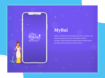 MyBai app IOS illustration maid booking app mybai uidesign uiux user interface uxdesign vector