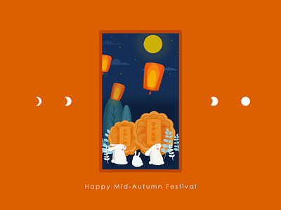 Happy Mid-Autumn Festival. illustration ui