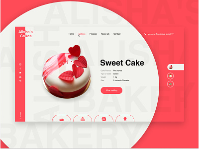 Concept of Cake shop baked bakery cake cake shop cakes concept design figma interface ui