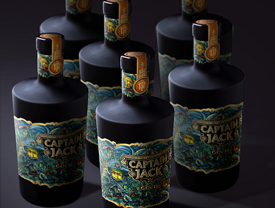 Captain Jack Rum alcohol belarus belarusdesign brand design branding design illustration illustrator rum spirit typography vector
