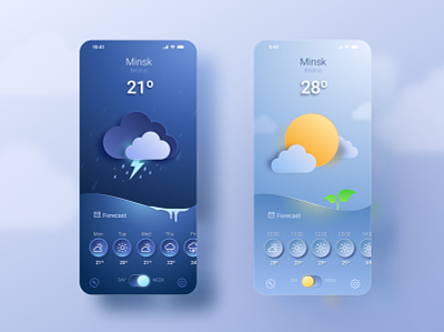 Weather App Design design figma illustration ui uidesign ux vector