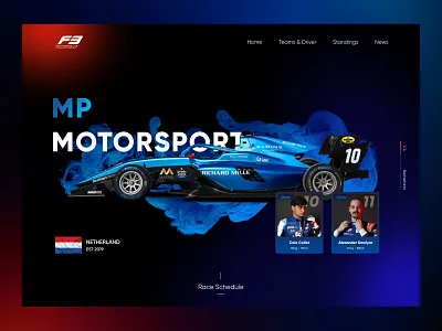 F3 FIA Formula Website branding car website clean design clean ui design designjam dribbble f1 gradient website landing landing concept landing page motorsport race shot sport ui user experience user interface web design