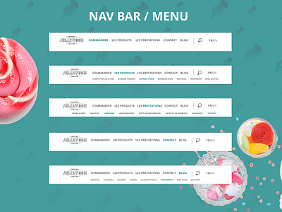 nav bar / menu design logo menu bar navbar navigation menu protoype typography ui ux web website