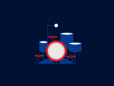 music blue design drum icon illustration microphone music red vector