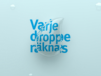 Every drop counts advertisement campaign cinema 4d graphic design