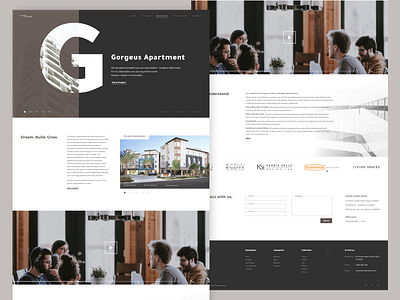 Corporate beige brown building company colors concept corporate design corporate website design designer mainpage moderm design ui ui design ui designer ux ux designer web design web designer website