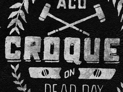 ACU Croquet acu croquet lettering rough texture typography