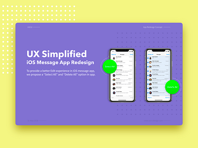 UX Simplified iOS Message App Redesign
