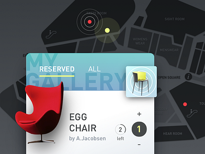 My Gallery - Reserved app buy design furniture ibeacon location map product