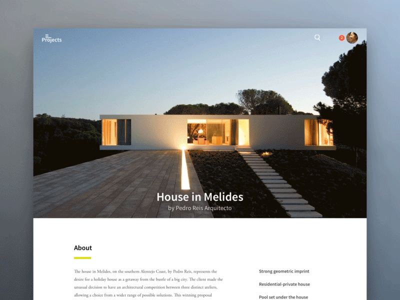 Projects Mov architecture design home map rental web