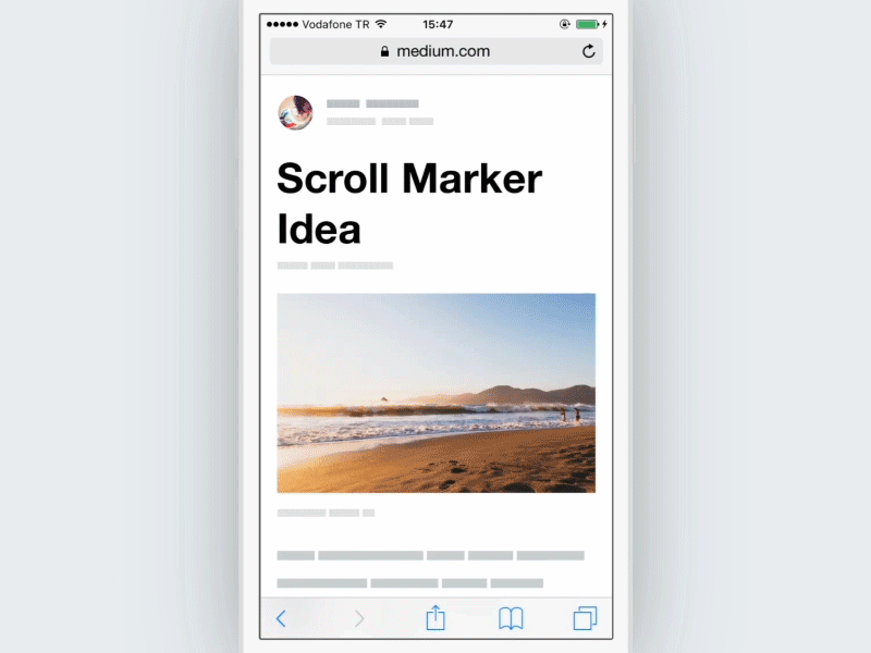 Scroll Marker Idea article browser gif idea infinite interaction ios makeitbetter mobile scroll ux