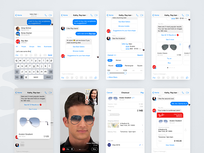 Messenger Bots & Augmented Video Call Concept 2 ai augmented reality bot chat chatbot conversational commerce e commerce interaction messenger shopping ux video