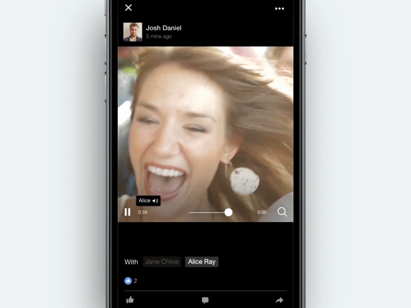 Video Tagging Concept ai facebook facial recognition image recognition machine learning makeitbetter principle tag ux video voice