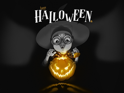 🍁🍂 Setting off the Spooky season 🎃 🧙‍♀️ art art direction character design drawing festive halloween illustration jack o lantern magic painting photoshop pumpkin season spooky witch