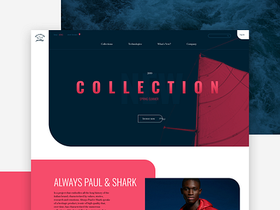 Paul & Shark site concept // Redesign