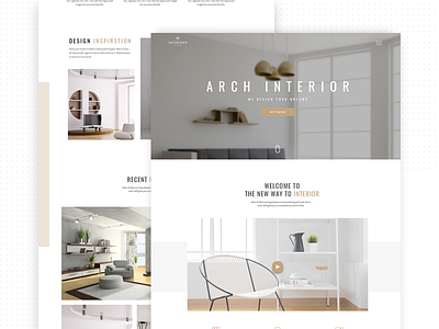 InteriorX Interior Website Design architect clean interior interior page kickstarter langing page minimal simlpe