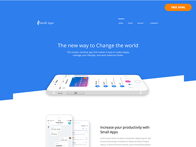 Small Apps Free App/SAAS/Startup Website Template