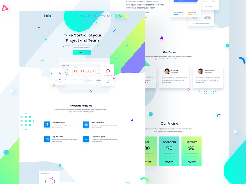 Dtox SAAS/App Landing Page By Themefisher ☯ On Dribbble