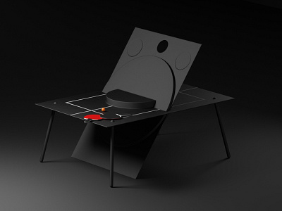 impossible ping pong table #1 3d cgi cinema4d design illustration pingpong redshift table