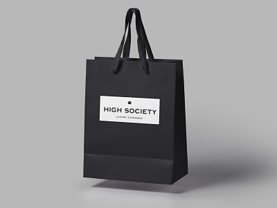 High Society Luxury Cannabis branding cannabis cannabis branding cannabis design company company branding design logo minimal minimalist mockup typography