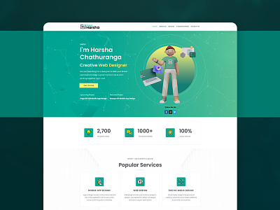 DesignerHarsha | Personal Website Design 2022 animation branding uidesign web webdesign webdesigner webdeveloper website websitedesign wordpress