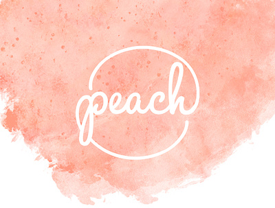Peach branding branding design design logo logo design peach peaches peachy procreate procreate app typography watercolor
