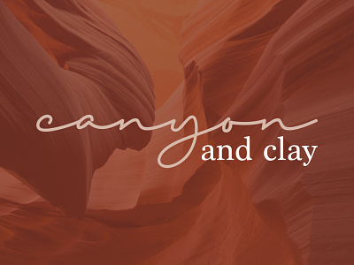 Canyon and Clay brand brand identity branding branding design canyon clay design handwritten handwritten logo home decor logo logo design logo mark orange script typography