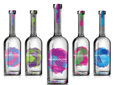 Kaleidoscope Vodka alcohol bottle design bottle label package design vodka