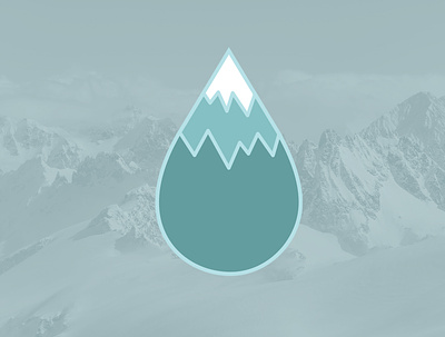 Snowdrop Mountain branding daily logo challenge dailylogochallenge design drip drop logo logo a day mountain snow vector