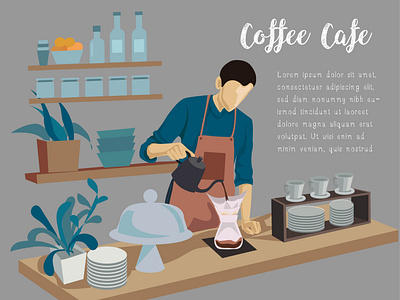 barista character vector illustration