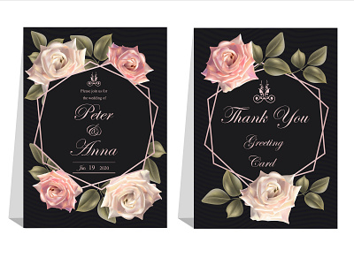 Rose Card black congratulation family greeting happy invitation invitation card love paper pink printing rose save the date vector wedding white