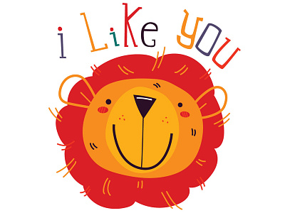 I Like You animal cute lion