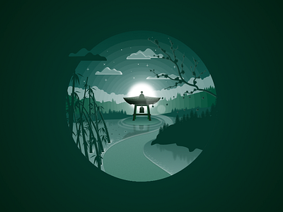 Japan landscape badge #2 : The Bonshō