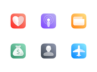 Icons for an iOS icon pack #3 by Selinger Design on Dribbble