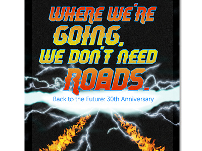 Back to the Future 30th Anniversary extensis film poster type typography