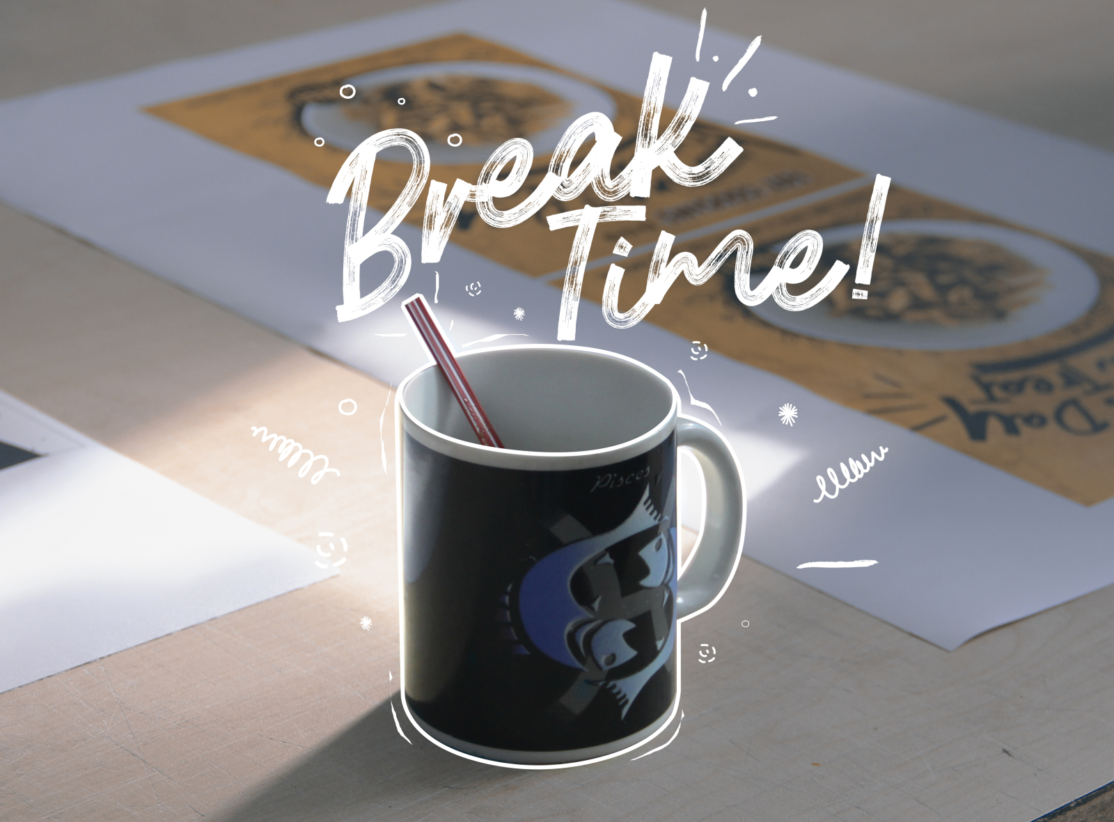 Break time mug.