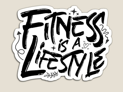 Fitness is a Lifestyle Typography.