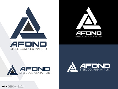 AFOND STEEL COMPLEX PVT LTD Logo design branding gtr gtr graphics logo logo design minimalist minimalist logo modern logo steel logo vector logo