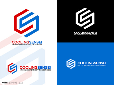 COOLING SENSEI Logo Design aircon logo cooling logo cs logo elegant logo gtr gtr graphics logo logo design modern logo monogram logo refrigeration logo