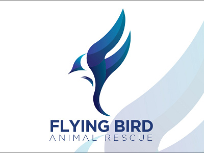 Flying Bird Customized Logo animal art animal rescue flying bird illstrator logo