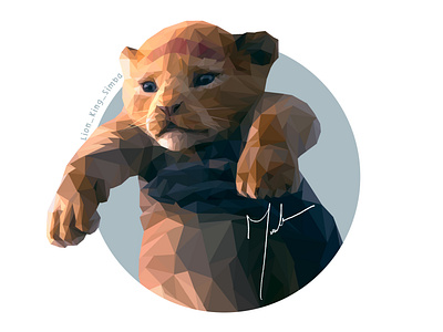 Lion King Simba Low Poly