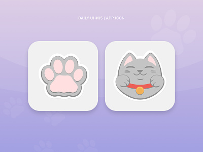 Daily UI 005 app icon cat dailyui illustraion mobile design ui uidesign web