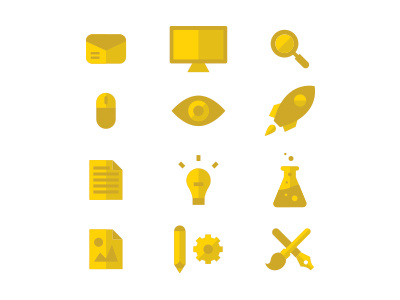 Flat Icons flat flat design flat icons icons yellow