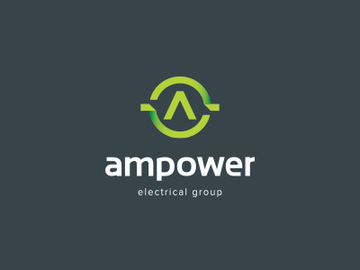 Ampower a ampower amps electrical electrical logo energy green group logo mark power